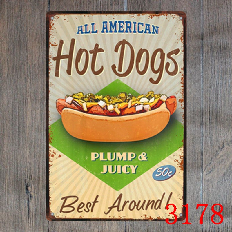 Food & Drinks Metal Tin Sign Collection - Multiple Variants