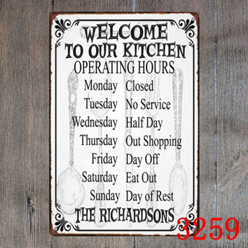 Food & Drinks Metal Tin Sign Collection - Multiple Variants