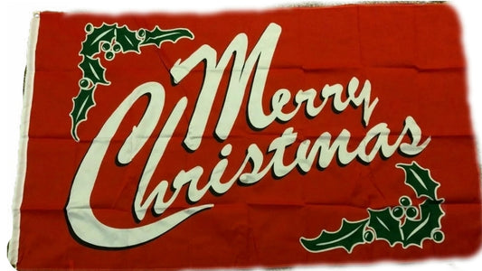 Red Merry Christmas Flag