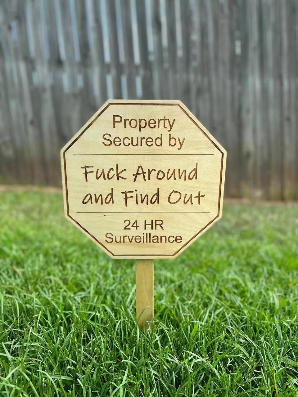 Courtyard Floor Outlet Spoof Decoration Warning Sign