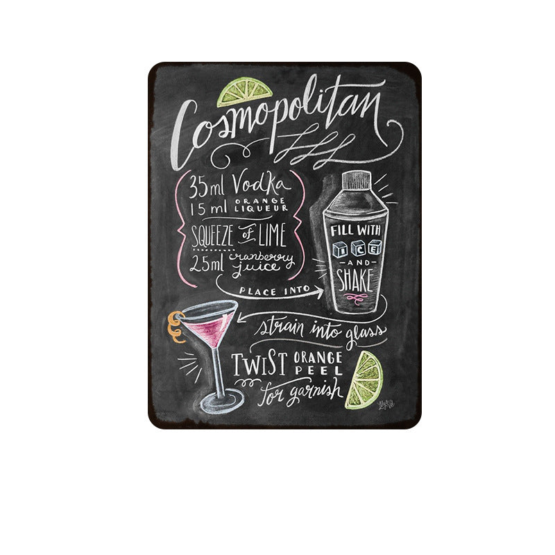 Bar Drinks Metal Tin Sign Collection - Multiple Variants