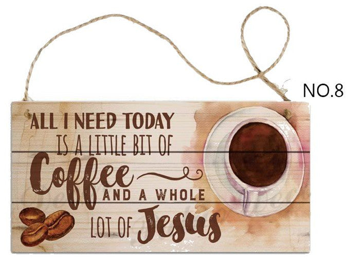 Coffee Hanging Wooden Sign Collection - Multiple Variants