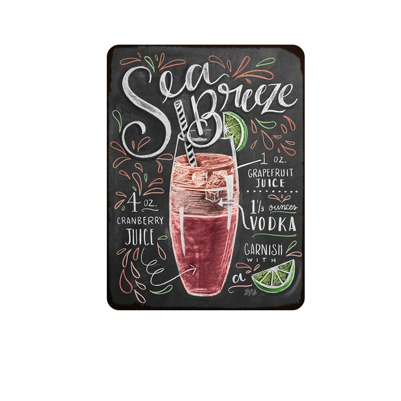 Bar Drinks Metal Tin Sign Collection - Multiple Variants