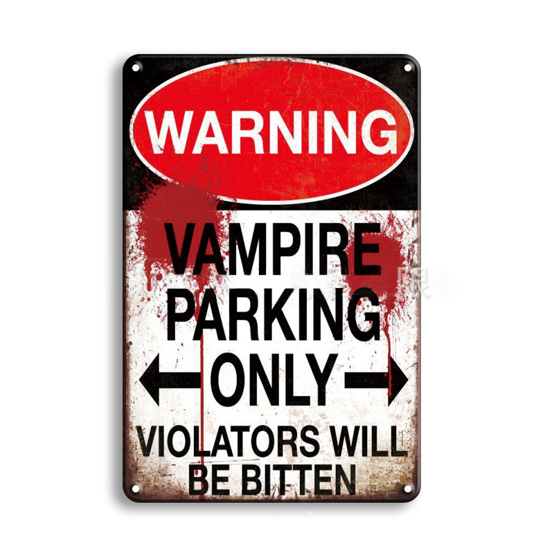 Warning Metal Tin Sign Collection - Multiple Variants