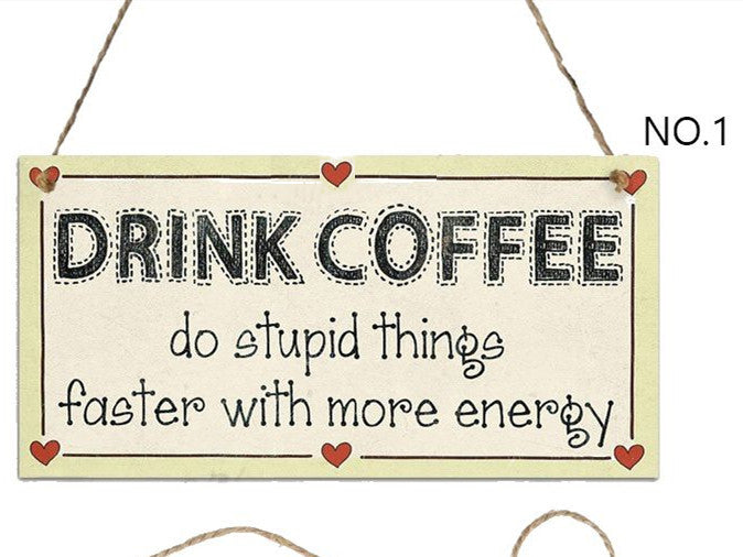 Coffee Hanging Wooden Sign Collection - Multiple Variants
