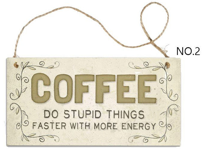 Coffee Hanging Wooden Sign Collection - Multiple Variants