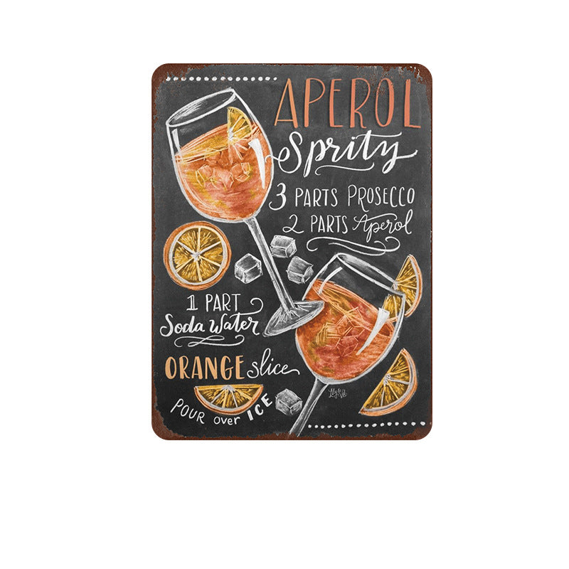 Bar Drinks Metal Tin Sign Collection - Multiple Variants