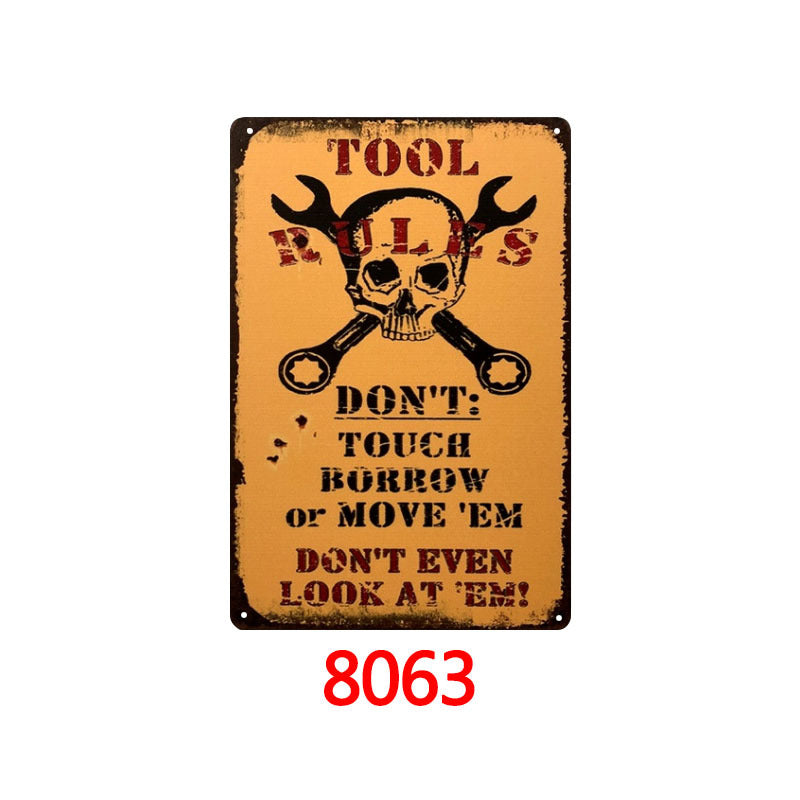 Tool Rules Metal Tin Sign