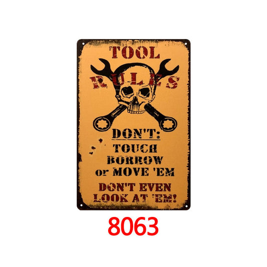 Tool Rules Metal Tin Sign