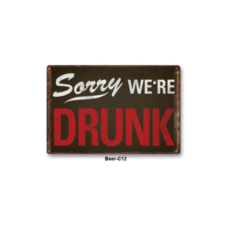 Bar Drinking Old Style Metal Tin Sign Collection - Multiple Variants