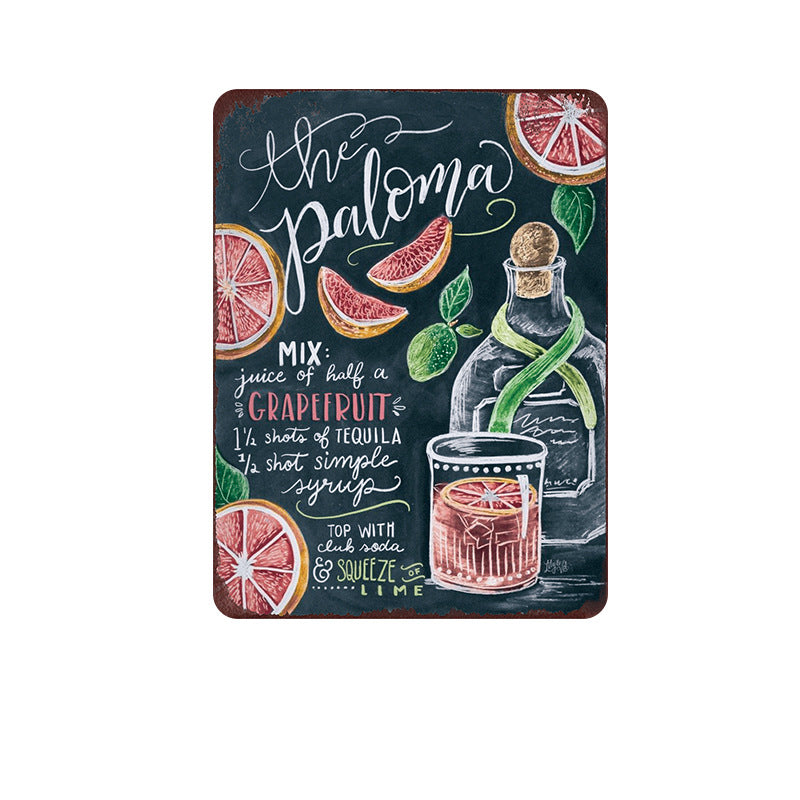 Bar Drinks Metal Tin Sign Collection - Multiple Variants