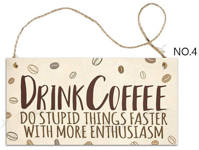 Coffee Hanging Wooden Sign Collection - Multiple Variants