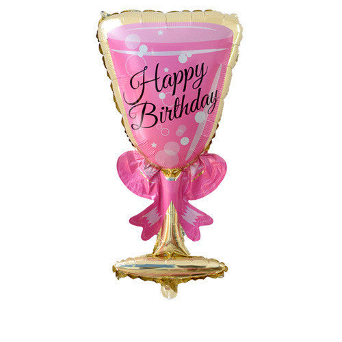 Wedding Birthday Party Wine Glass Champagne Whiskey Bar KTV Decoration Aluminum Film Balloon
