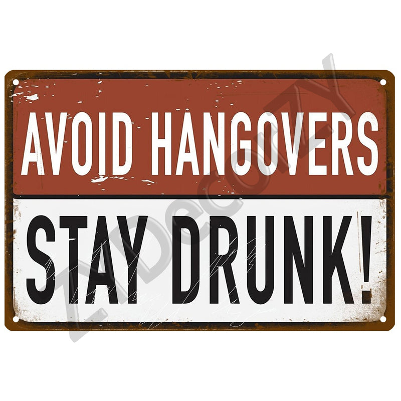 Bar/Cafe Decorative Metal Tin Sign Collection - Multiple Variants