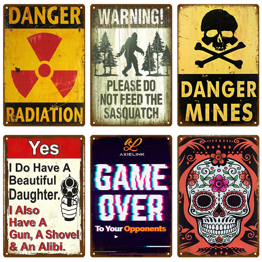 Bar/Cafe Decorative Metal Tin Sign Collection - Multiple Variants