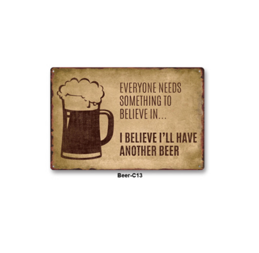 Bar Drinking Old Style Metal Tin Sign Collection - Multiple Variants
