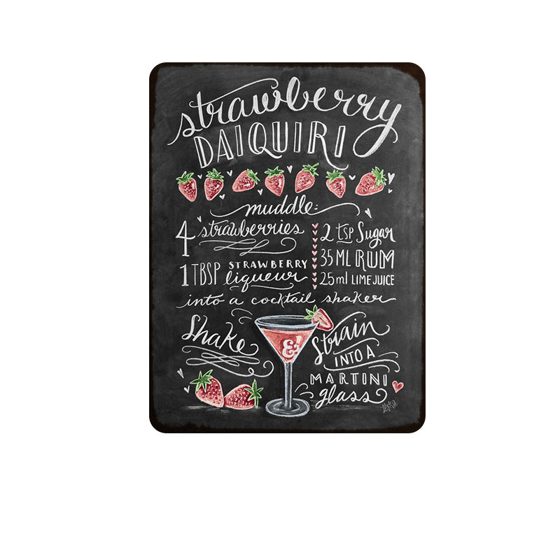 Bar Drinks Metal Tin Sign Collection - Multiple Variants