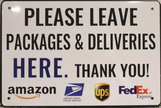 Delivery Metal Tin Sign-8"x12"