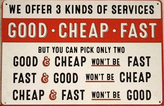 Service Metal Tin Sign-8"x12"