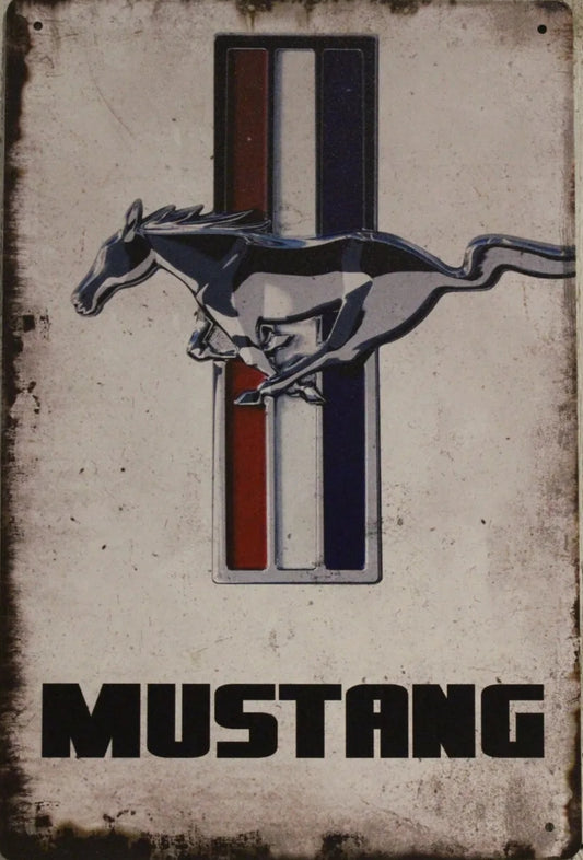 Mustang Metal Tin Sign-8"x12"