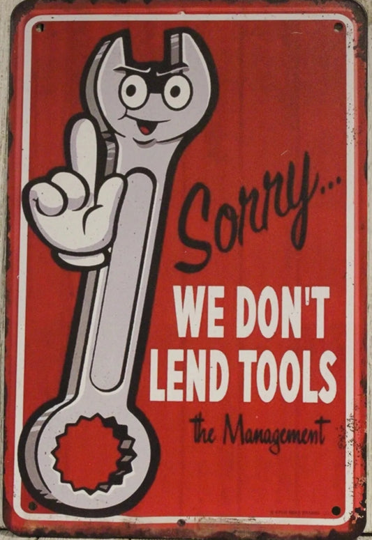 Tools Metal Tin Sign-8"x12"