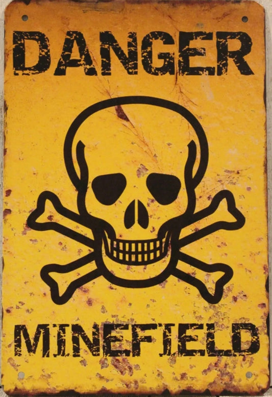 Danger Metal Tin Sign-8"x12"