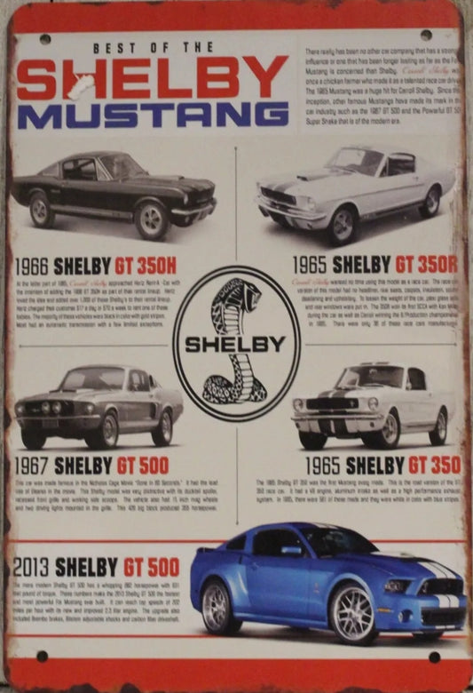 Mustang Metal Tin Sign-8"x12"
