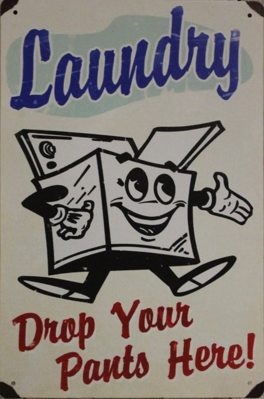 Laundry Metal Tin Sign-8"x12"