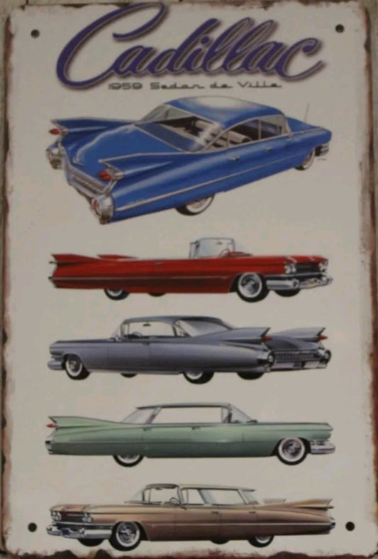 Cadillac Metal Tin Sign-8"x12"
