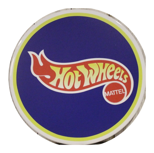 Hot Wheels Round Metal Tin Sign-12"