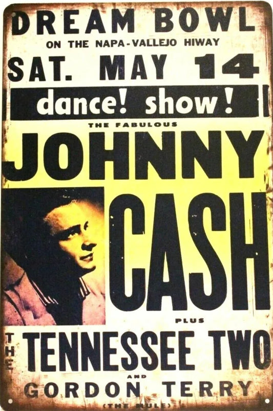 Johnny Cash Metal Tin Sign