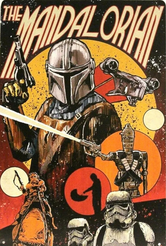 Star Wars The Mandalorian Metal Tin Sign