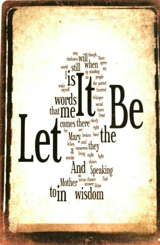 The Beatles Metal Tin Sign