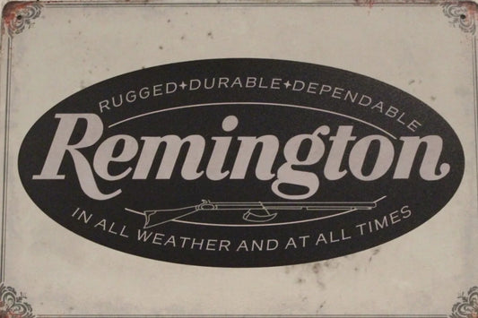 Remington Vintage Metal Tin Sign