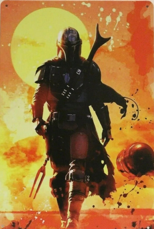 The Mandalorian Star Wars Boba Fett Metal Tin Sign