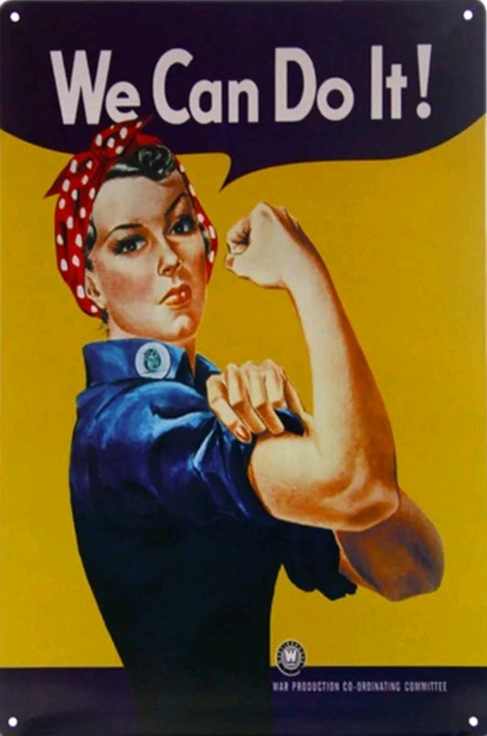 We Can Do It! Vintage Metal Tin Sign