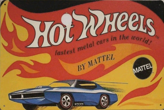 Hot Wheels Vintage Style Metal Tin Sign