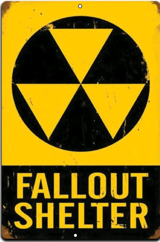Fallout Shelter Metal Tin Sign