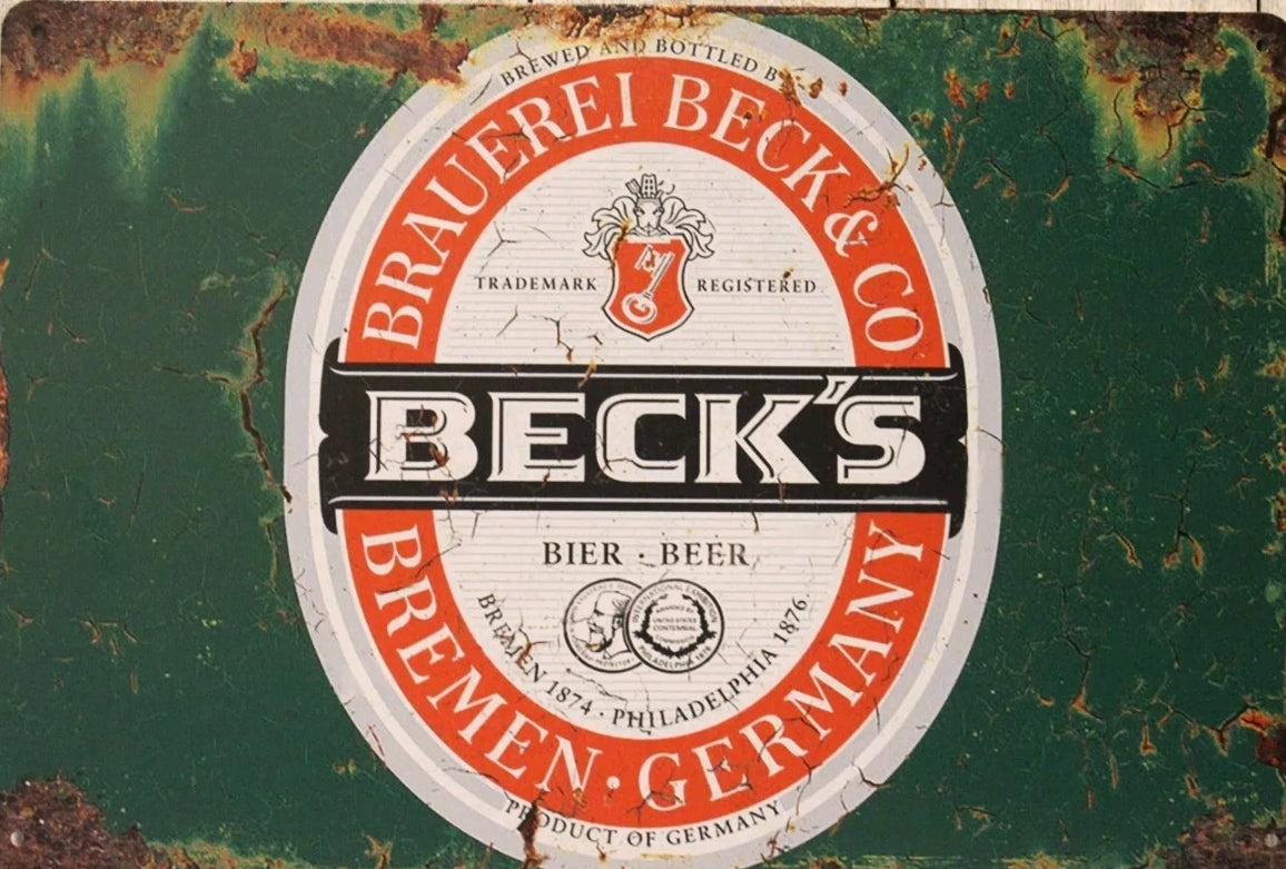 Beck's Metal Tin Sign