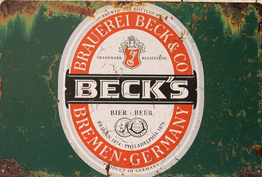 Beck's Metal Tin Sign