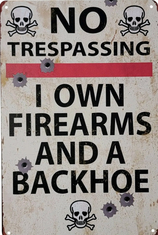 No Trespassing Metal Tin Sign