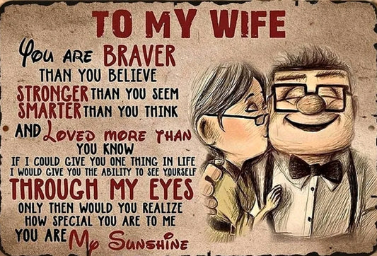 To My Wife Metal Tin Sign