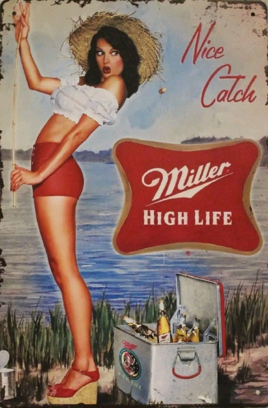 Miller Metal Tin Sign