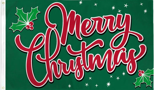 Merry Christmas - Green Flag