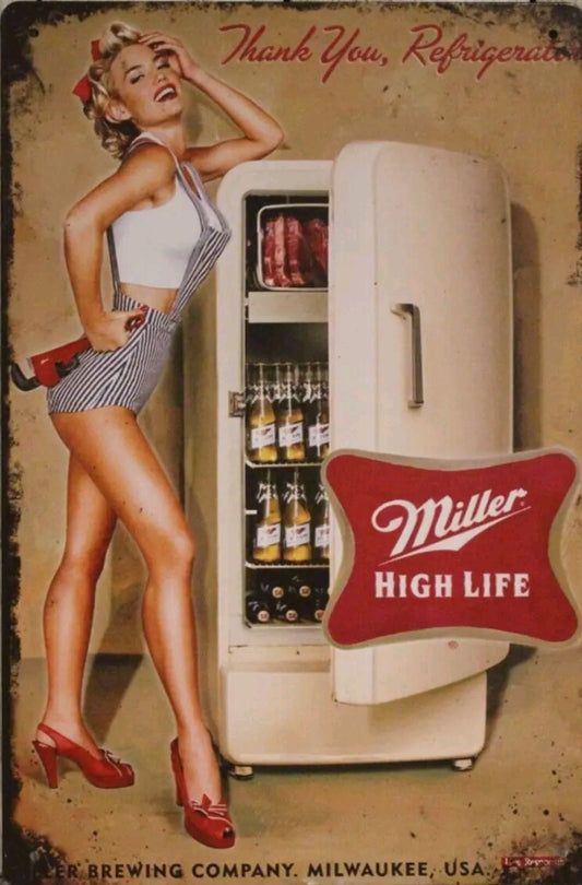 Miller Beer Metal Tin Sign
