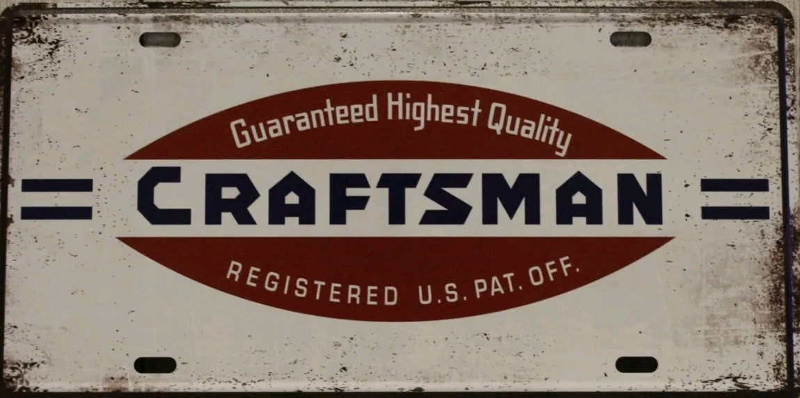 Craftsman Metal Tin Sign