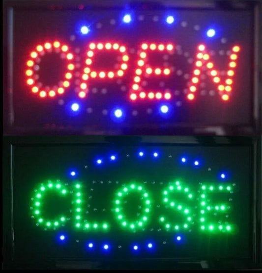 Open/Close Combination LED Animated Sign