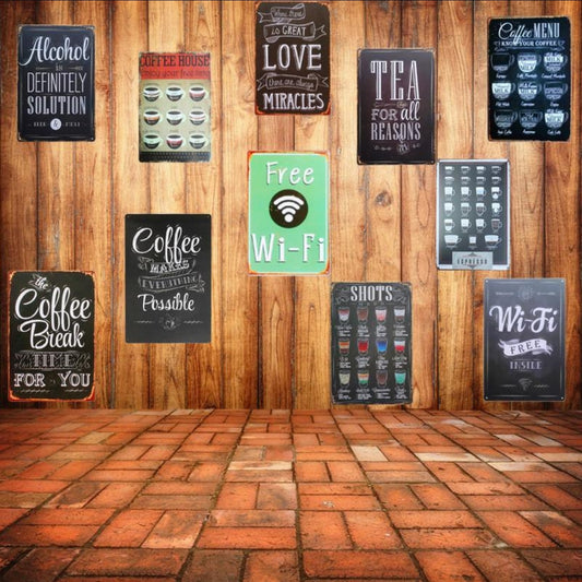 Kitchen Metal Tin Sign  Collection - Multiple Variants