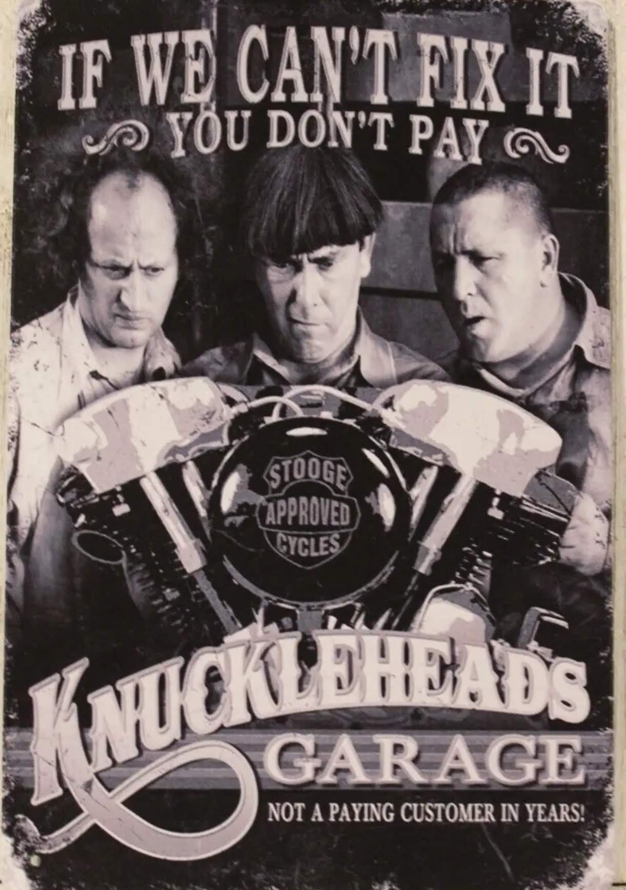 The 3 Stooges Metal Tin Sign