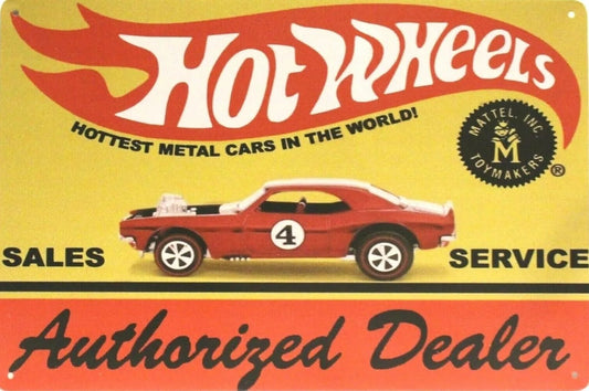 Hot Wheels Vintage Style Metal Tin Sign